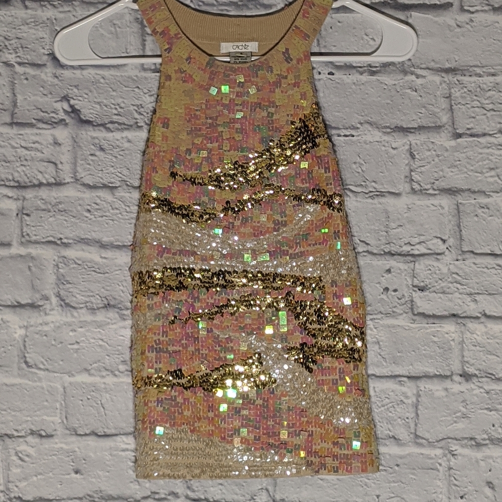 Cache Sequin Tank